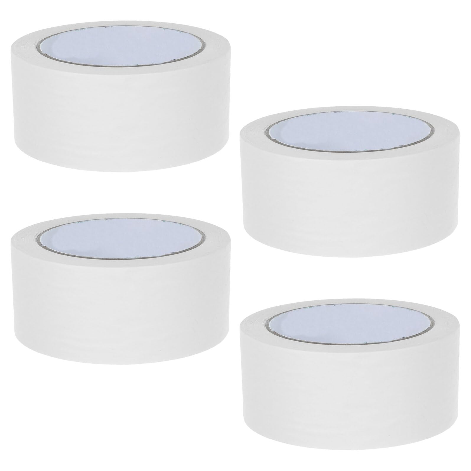PLAFOPE 4 Rouleaux Ruban Adhésif d'Emballage Blanc Mat 45 MM X 30 M, Papier Kraft Recyclable, Inscriptible et Déchirable, Lot de 4 Rouleaux, Adhérence Forte pour Cartons, Expédition,