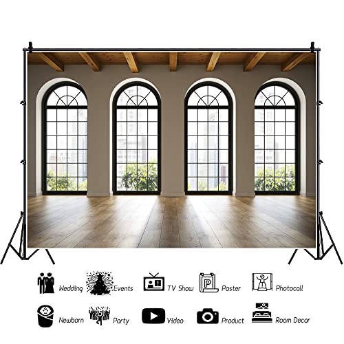 Fondo fotográfico blanco 7x5 ft para interiores miniatura 3