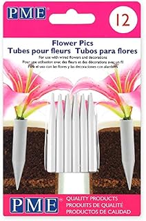 PME FP301 Medium Flower Pics, Pack of 12, White
