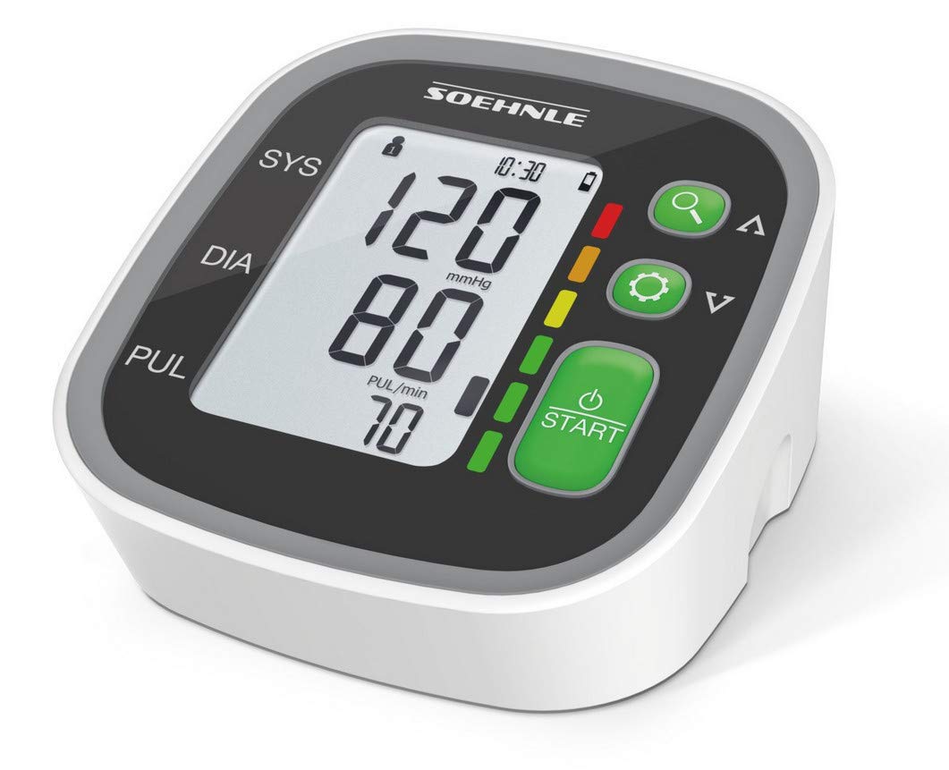 Soehnle Tensiómetro de brazo Systo Monitor 300, tensiómetro para medir la presión arterial y el ritmo cardíaco, con detector de arritmias