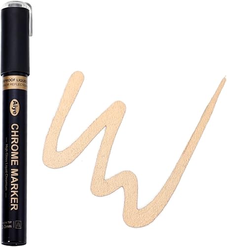 Miniatura 7 de AGCFABS 1 bolígrafo de metal cromado, plateado, dorado, cobre, reflectante, líquido, pintura permanente, resina epoxi, acabado cromado, bolígrafo