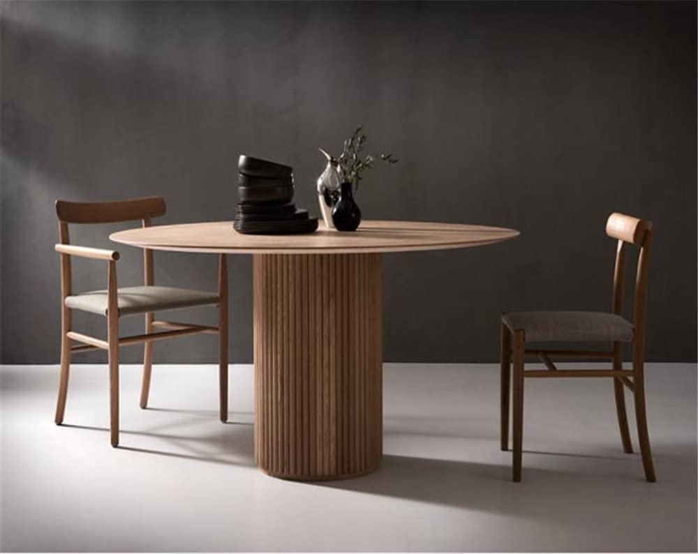 Amazon｜NIUYAO ラウンドソリッドウッドダイニングテーブル