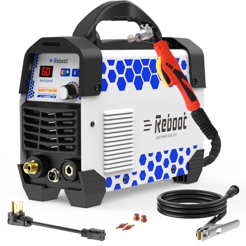 Reboot 60A Plasma Cutter Dual Voltage 120V/240V, 1/2' Clean Cut IGBT Inverter, Portable Metal...