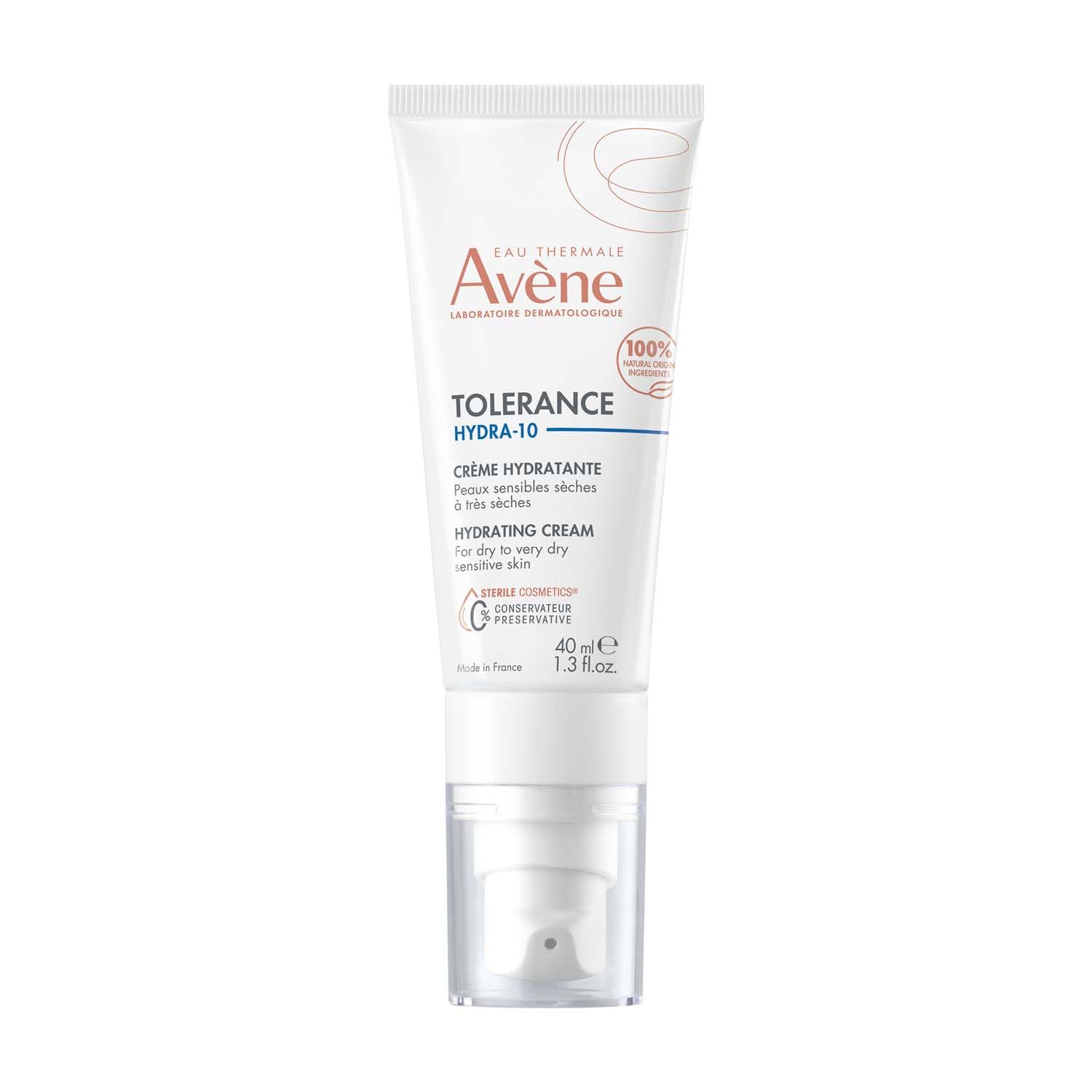 AVENE Tolerance - Hydra-10 Moisturising Cream - Dry, Sensitive Skin - 40 ml