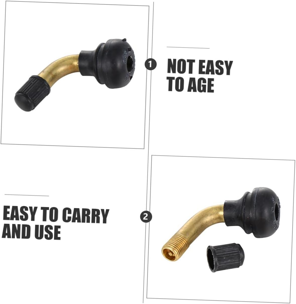 6pcs Angled Valve Stem Extenders for Tire Maintenance Durable and Rubber Valve Extensions for Cars and Motorcycles Easy Installation and Access for DIY Enthusiasts and