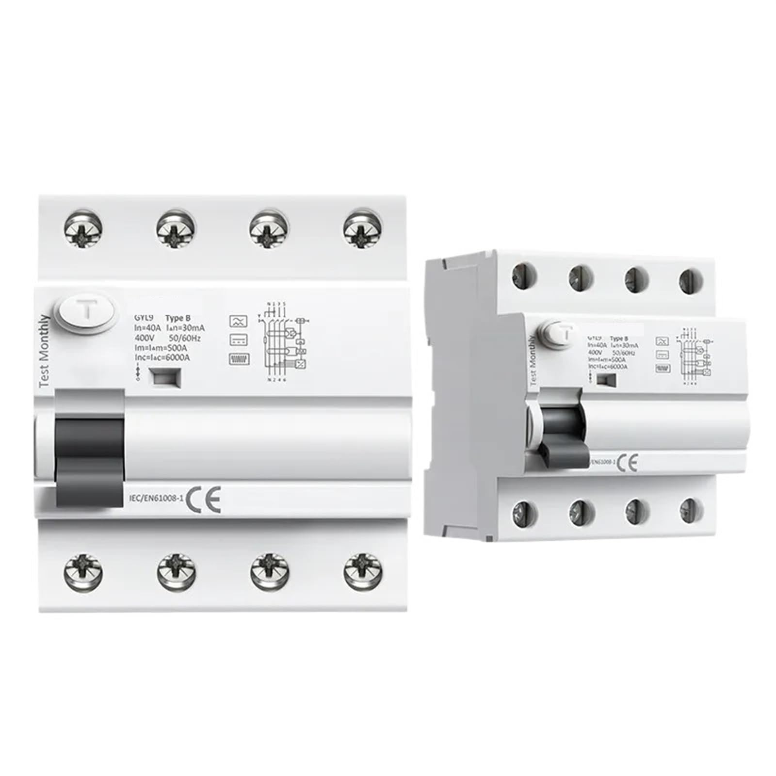 Disjoncteur différentiel type B protection 6 kA contre fuites CC