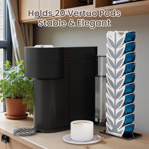 Image of Coffee Pod Holder Stand for Nespresso Vertuoline Capsules，20 Pods Organization Storage - Ideal for Small Kichen Counter and Coffee Bars