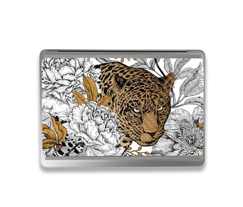 Image of MightySkins Carbon Fiber Skin Compatible with Microsoft Surface Laptop Studio 2 (2023) Full Wrap Kit - Bronzed Leopard | Protective, Durable Textured Carbon Fiber Finish | Made in The USA