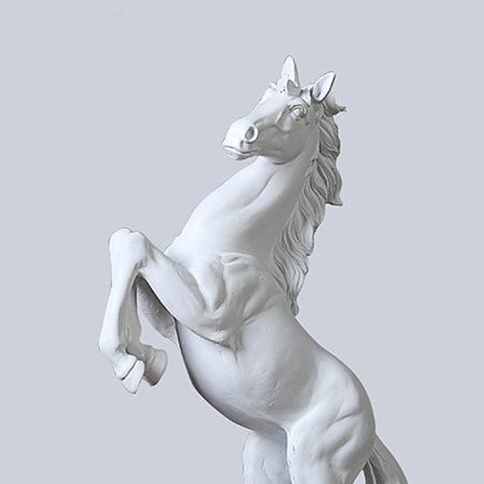 MagiDeal Figurine Cavallo, Statue in Resina Cavallo al Galoppo, Moderna per la Decorazione Scrivania, Stile Europeo, per La, Bianco