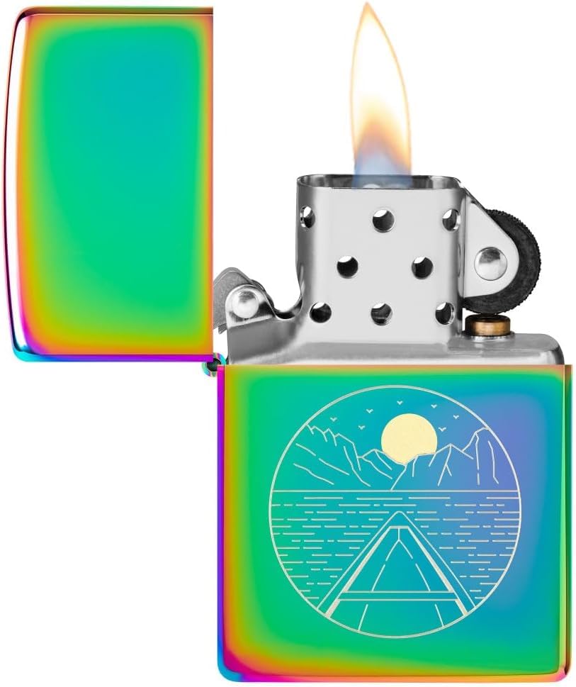 Encendedor Zippo personalizado con grabado en diseño Moon Canoe multicolor miniatura 6