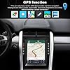 4G+64G Car stereo For Ford Edge Radio Upgrade 2011 2012 2013 2014, 9.7 Inch Tesla Style Touch Screen radio Replacement, Built-In Wireless Carplay Android Auto, Back Up Camera GPS Bluetooth SWC FM WIFI