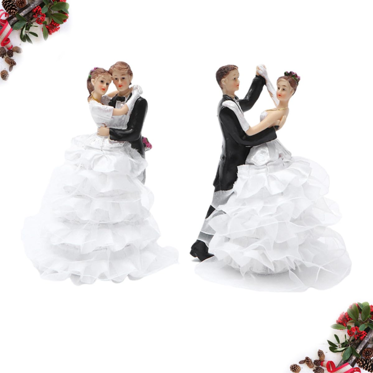 Gatuida 4 Piezas Figuras Boda en Resina, Adorno Creativo Detallado