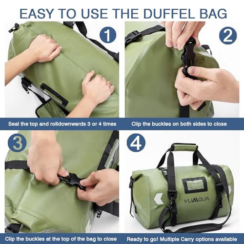 YUMQUA Waterproof Duffel Bag Large Dry Bags for Outdoor Motorcycle Boating miniatura 3