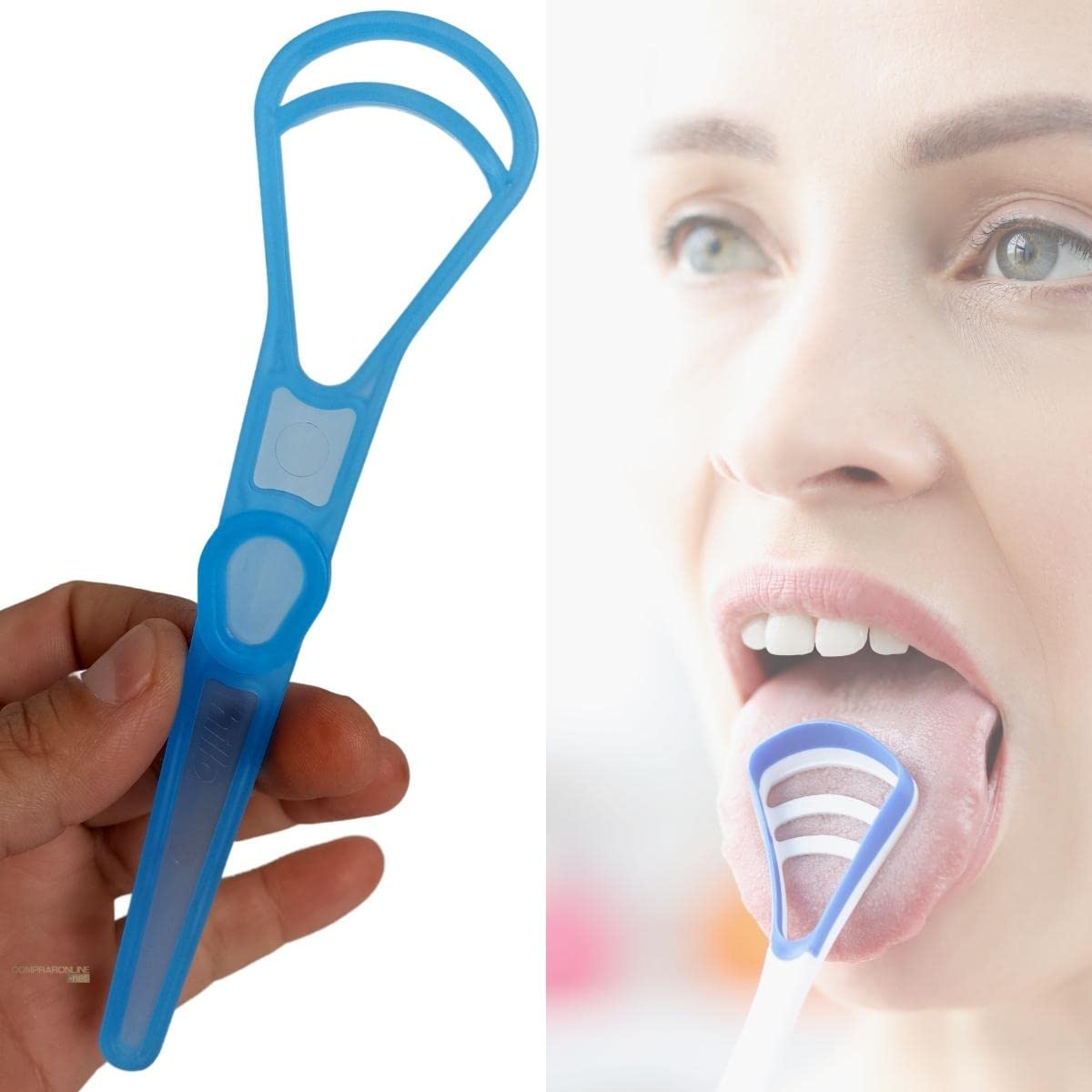 Raspador Limpador De Língua 2 Unid. Lingual Higienizador Bucal Hillo ...
