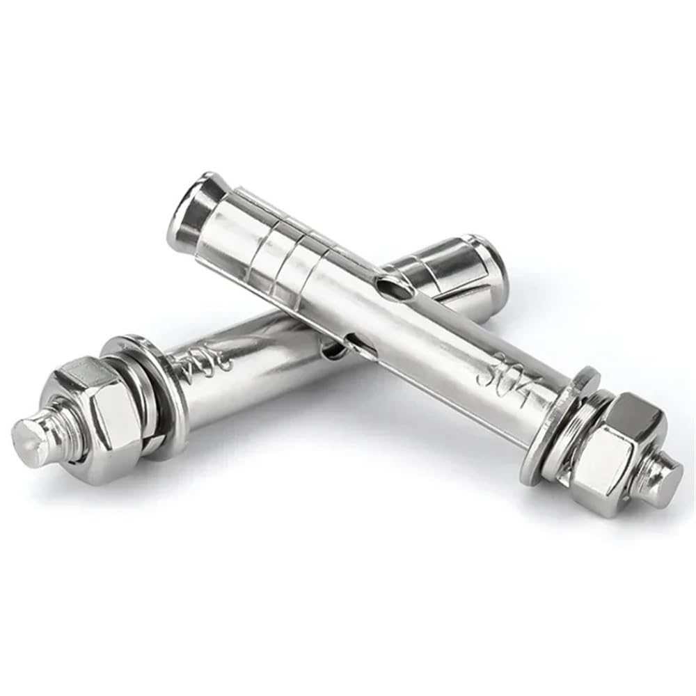 Perno de expansión de acero inoxidable 304, pernos de fijación, anclaje de manguito for hormigón, M6, M8, M10, M12, M14, M16, M20(200mm,M16-1pcs)