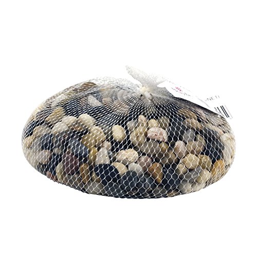 Rayher 8808104 Fluss-Kiesel, mittelbraun, Beutel 1 kg, natürliche Steine für schöne Dekorationen