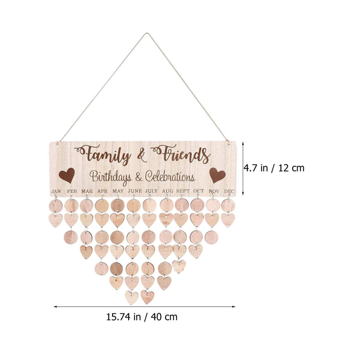 Didiseaon 2sets Calendario Per Compleanni Decorazione Murale Per Famiglia Facile Da Installare Design Semplice e Duraturo Per Mamme e Famiglie Numerose