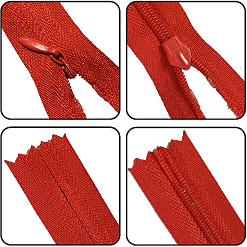 Image of Invisible Zippers, DOITEM 30pcs 24 Inch Invisible Multicolor Nylon Coil Zippers for Sewing and Crafts 15 Colors