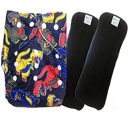 Image of Babymoon (SET of 3-1 Cloth Diaper with 2 5Layesr Bamboo Insert) Premium Adjustable Reusable Washable Cloth Diaper for Baby