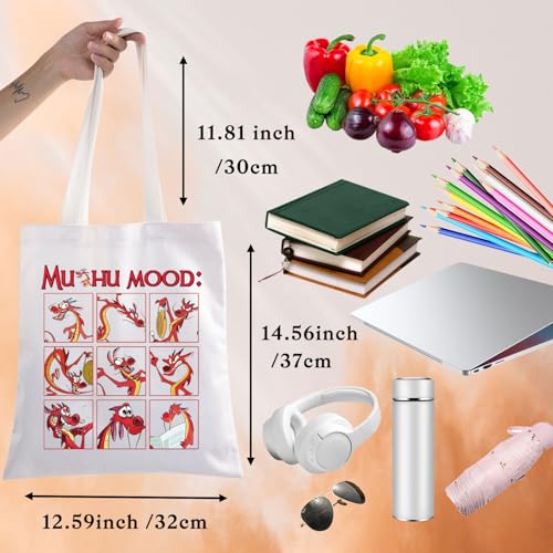 Bolso tote Mushu Dragon para mujer miniatura 4