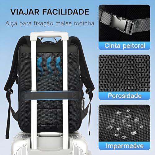 Romantic Crown Mochila de Viagem Expansivel Masculina Feminina, Mochila Para Notebook Executiva Impermeável Reforçada Cabo US