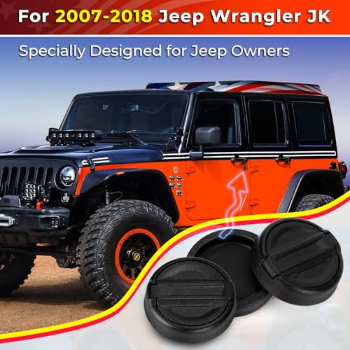 Image of CALBEAU Keyhole Covers Compatible with 2018-2026 Jeep Wrangler JL and Gladiator JT Front Door, Strong Magnet Keyhole Decor Accessories for Door Lock Protection (Classic 2PCS 2007-2018)