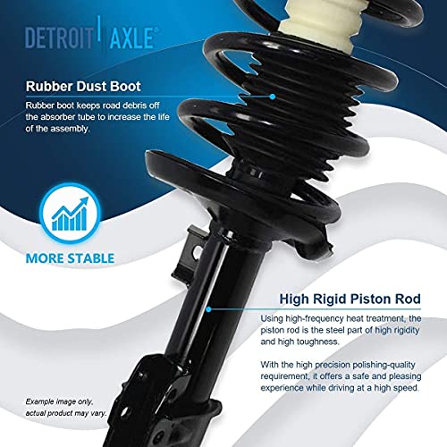 Image of Detroit Axle - Front 8pc Struts Kit for 04-12 Chevy Malibu, 05-10 Pontiac G6, 07-09 Saturn Aura, Struts w /Coil Spring Sway Bar Links Tie Rods 2004 2005 2006 2007 2008 2009 2010 2011 2012 Replacement