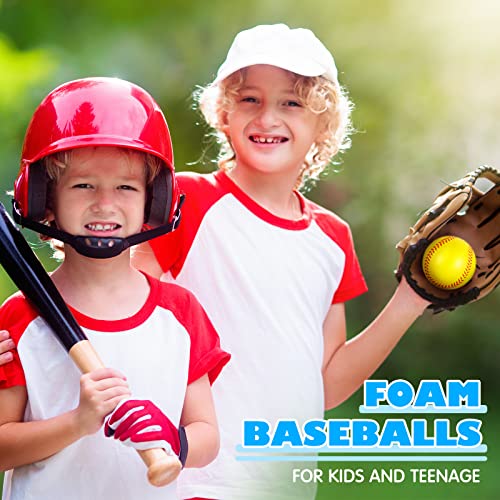 Jerify 12 Pack Foam Training Baseballs Practice Baseballs 9 Inch Foam Baseballs Soft Baseballs For Kids Teenager Players Training Balls, Red, Blue, Green, Yellow #TOP1