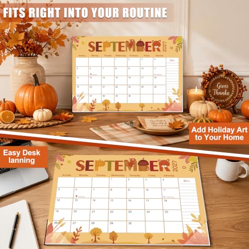 Image of GuassLee Desk Calendar 2027, 21 Month Oct 2026-Jun 2028, 17 inchx11.5 inch