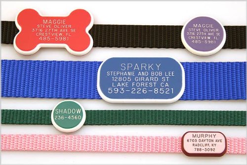 LuckyPet Replacement Attachment Strips Plastic Collar Tags for Dogs & Cats - Set of 3 Strips