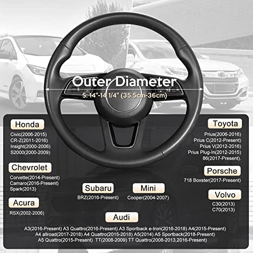 image for SEG Direct Car Steering Wheel Cover Small-Size for Prius Civic Model 3
