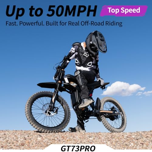 Image of Bootime GT73 Pro / GT73 Electric Dirt Bike for Adults /Teens - 50 / 37MPH High-Speed, 25 inch Fat Tires & Removable Battery(60 /48V), All-Terrain Off-Road eBike for Snow, Sand
