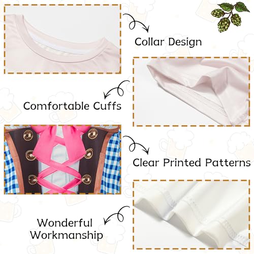 Women Oktoberfest Shirt,Bavarian Octoberfest T-Shirt,German Short Sleeve Novelty Shirt3