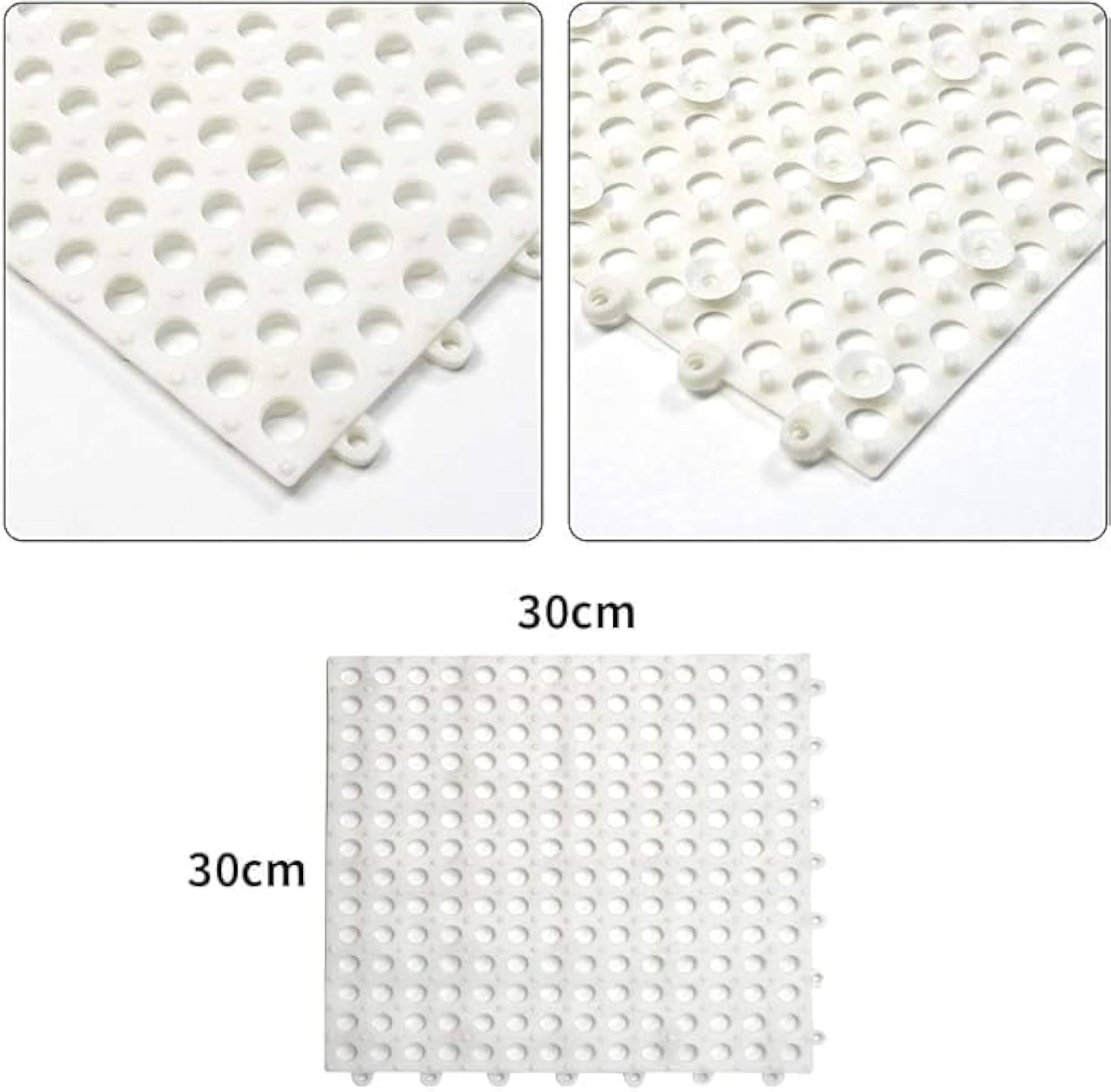 6 pcs Interlocking Shower Mat Set, Anti-Slip