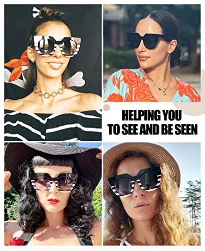 DUCO Oversized Cat Eye Sunglasses for Women Trendy Sunglasses 12013