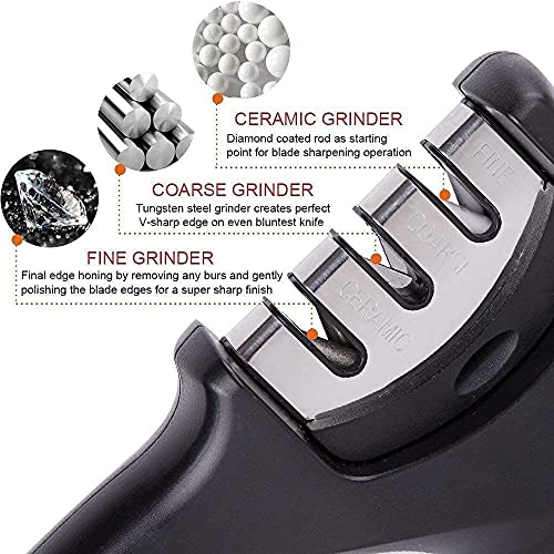 ZHEYANG Messerschärfer Profi Messerschleifer Messerschärfer Professioneller manueller Schärfer, Küchen-Spezialschärfer… – Bild 3