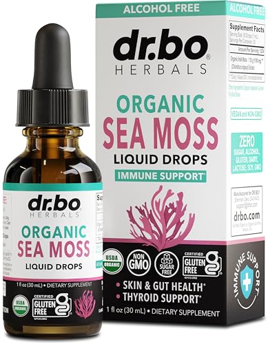 Irish Sea Moss Liquid Drops - Pure Organic Seamoss Liquid Drops for Immune, Skin & Gut Health Support - Vegan Seamoss Oil Gel Tincture, Chondrus Crispus Organic Sea Moss Gel Oil for Adults & Kids 1 Oz