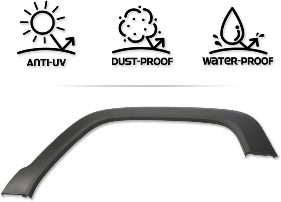 G-PLUS Front Right Fender Flare Wheel Arch Cover Compatible with Jeep Renegade 2015-2021 Fender Trim Molding Moulding Black Wheel Cover Protector (Textured Factory Style)