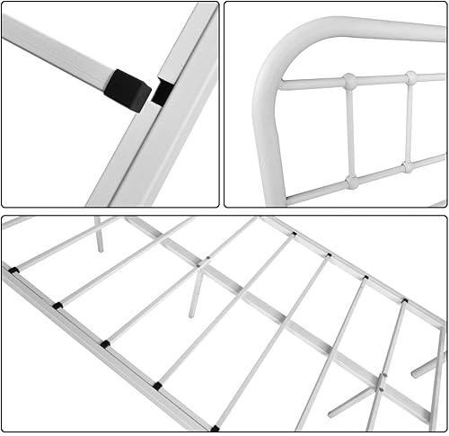 Miniatura 7 de HOMERECOMMEND Marco de sofá cama de metal multiusos, listones de metal resistente, plataforma de sofá, cama, base de colchón, cama económica, color