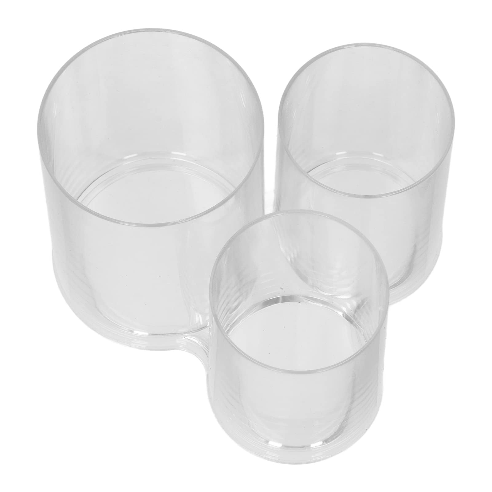 TOPINCN Portapenne in acrilico, contenitore rotondo trasparente per pennelli da trucco, tazze da scrivania per utensili, organizer cilindrico in plastica per cosmetici, per fondotinta, rossetto, per