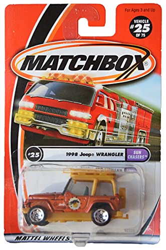 Matchbox 1998 Jeeps Wrangler, Burnt Orange #25 [Sun Chasers]