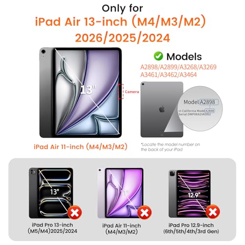 Image of PandaShield 2-Pack Privacy Screen Protector Easy-Installation Box for iPad Air [13-in] M4 /M3 /M2 (2026 /2025 /2024), Anti-Spy, Bubble Free, Scratch Resistant, Apple Pencil Support
