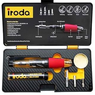 IRODA SOLDERPRO 50K | 4-in-1 Heat Gun & Mini Torch | Rapid 18s Heat Up, 30-70W Adjustable Power, Up to 40 Min Runtime | Ideal for Electrical, DIY & Crafts