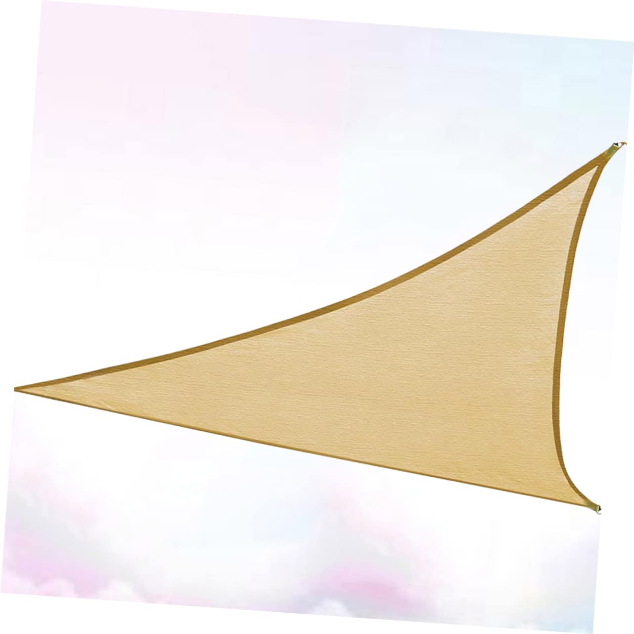 Voile D'ombrage Triangulaire PE Beige Anti-UV pour Jardin | Fête Été, Corde Incluse, Installation Facile, Usage Camping et Parc, Format Toutes Saisons