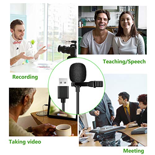 RBNANA USB Lavalier Mikrofon für Computer, Omnidirectional Kondensator Mic, Ansteckmikrofon für Android, IPhone, PC… – Bild 3