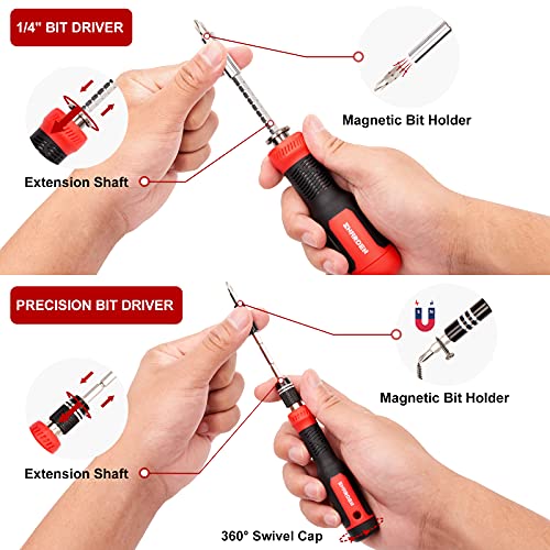 Sharden Precision Screwdriver Sets Magnetic 1/4 Inch Nut Driver Set Multi Screwdriver 191-In-1 Repair Tool Kit For Computer, Iphone, Laptop, Cell Phone, Ps4, Nintendo, Xbox, Electronics, Household… #TOP3