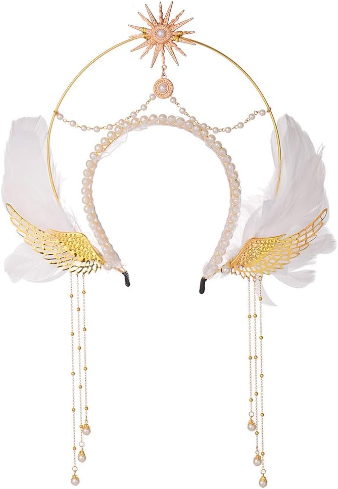 BLESSUME Halo Crown Mary Goddess Headband Women's Halloween Costume Goddess Headpiece