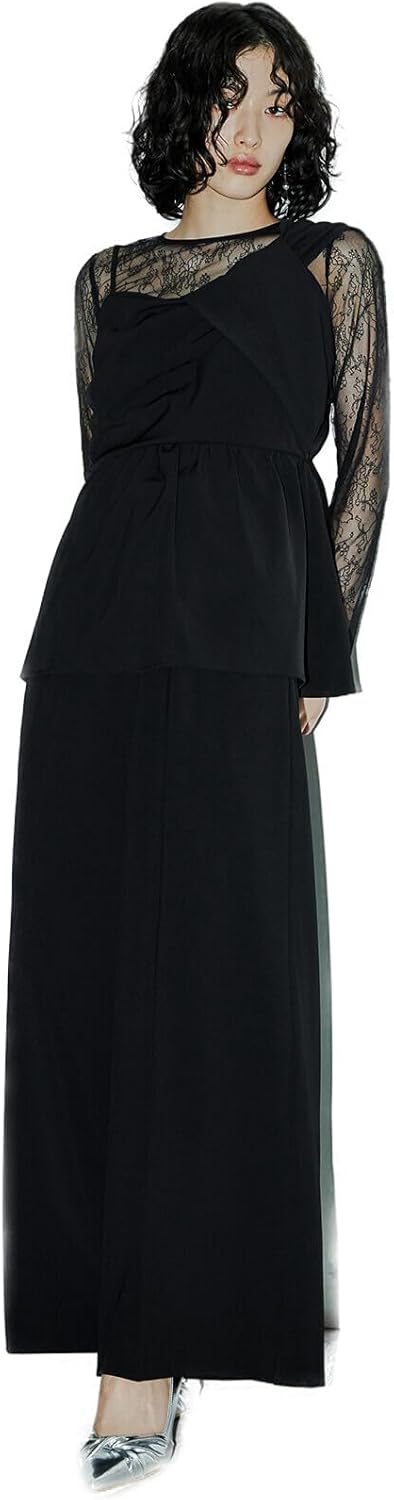 Amazon.co.jp: [niana] アシンメトリービスチェ&ワイドパンツ