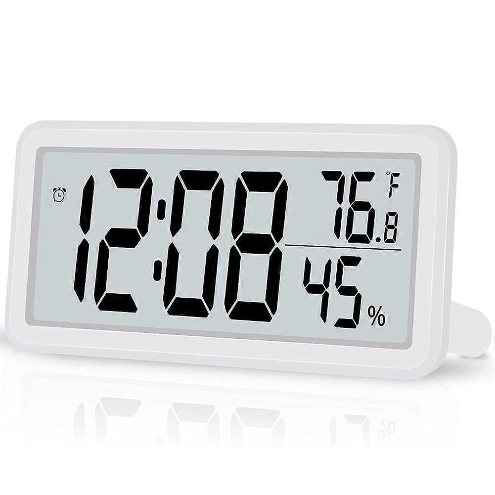 JOYHAPPST Digital Alarm Clock,Desk Clock,Battery Operated LCD Electronic Clock Decorations for Bedroom Kitche