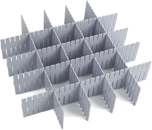 Miniatura 8 de Organizador de cajones de plástico para bricolaje, 8 unidades, divisores de cajones ajustables para el hogar, calcetines, ropa interior, suministros